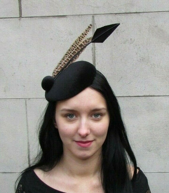 Black Velvet Brown Pheasant Feather 