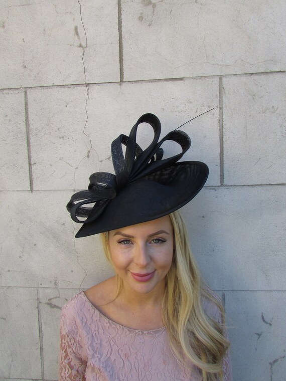 Caprilite White And Black Large Queen Brim Hat Occasion Hatinator