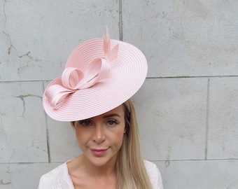 Blush Pink Hat Fascinator Wedding Guest Races
