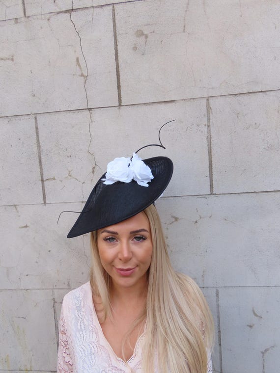 Women's Fascinator Headband With Feathers And Flower - Royal Ascot Wedding Hat Clip