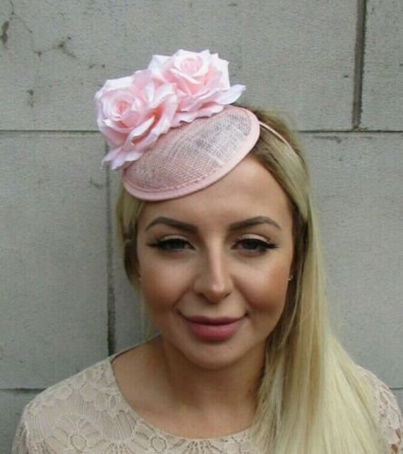 Blush pillbox hat Clearance