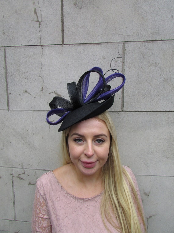 Purple Fascinator Disc Hat - Etsy Denmark