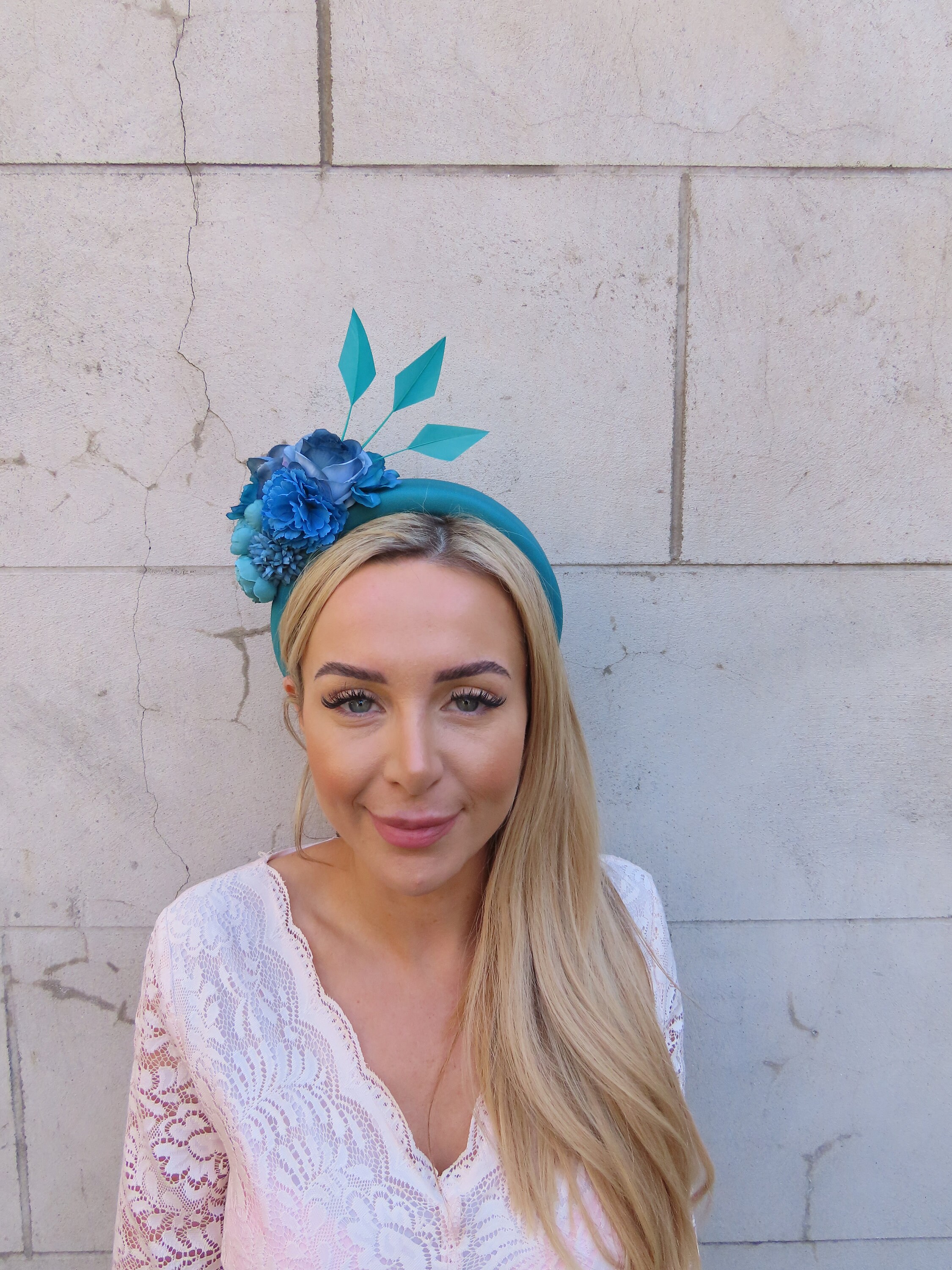 Flower Hairband Teal - Etsy