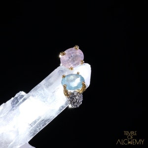 Liefde & spirituele inzichten * Rozenkwarts + Blue Topaz * gratis grootte * gratis DHL Express verzending * 7228gr1