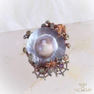 Spider Totem Ring maat 6 * Blister Pearl + Emerald + amethist en Peridot * gratis DHL Express verzending * 7909gr4