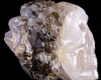 3,35 kg ! Smokey Elestial + Mica Crystal Skull * L11.23