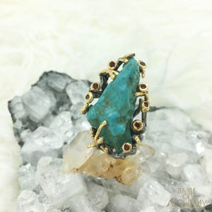 Intuïtie Ring * grootte 6 * Turquoise * gratis DHL Express verzending * 7125gr1