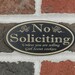 Oval No Soliciting Unless you are selling Girl Scout cookies, no solicitation sign, no solicitation sign