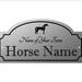4" x 8" Horse stall name plate - Farm Name & Horse Name - Engraved Plastic - FREE SHIPPING