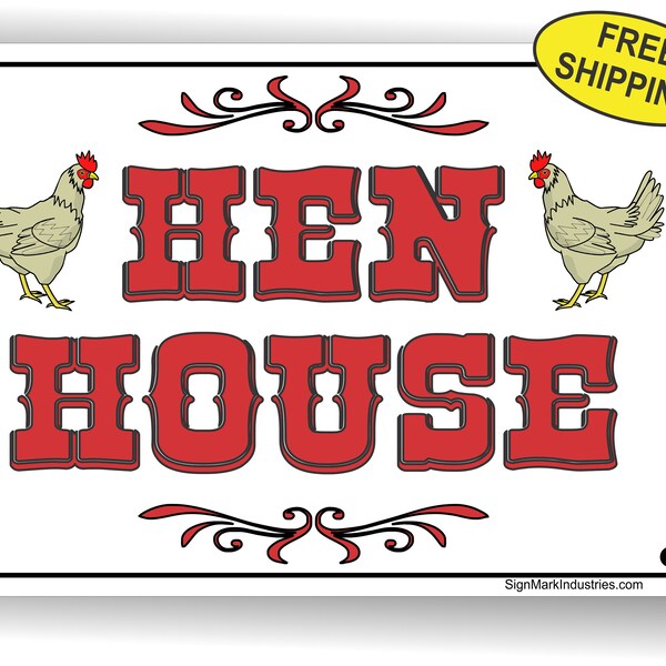 Hen Sign Hen House Sign - Etsy