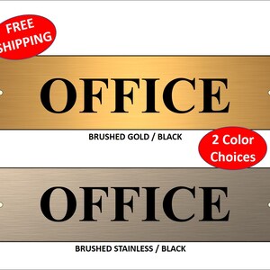 2" x 8" Heavyweight Laser Engraved "Office" Plastic Door / Wall Sign