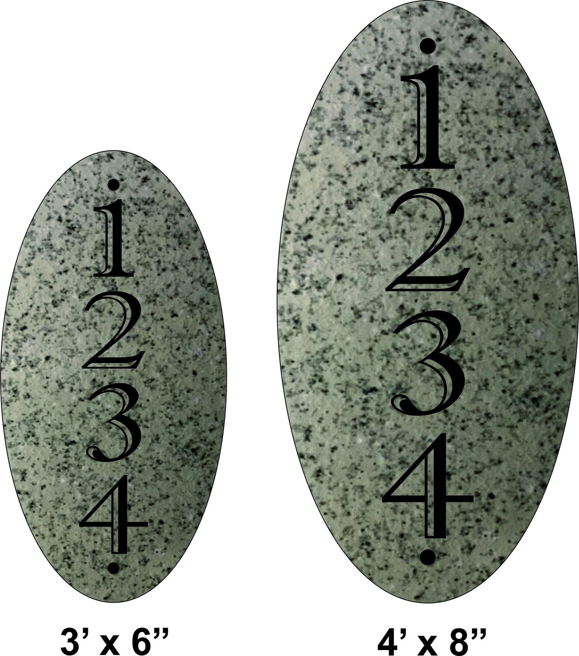 Oval House Number Sign marble granite sign wood sign Etsy