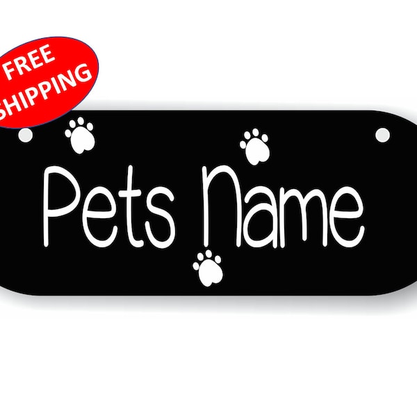 Pet Cage Name Plate, kennel name tag - FREE SHIPPING