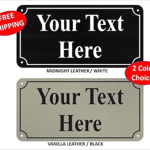 4&quot; x 8&quot; CUSTOM Gate / fence Sign with border - FREE SHIPPING