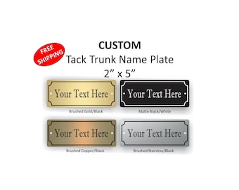 BAÚL DE ARRASTRE DE 5 x 12,7 cm, PLACA DE NOMBRE EQUIPISTA PERSONALIZADA - ENVÍO GRATIS