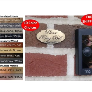 1.5&quot; x 3&quot; Engraved &quot;PLEASE RING BELL&quot; Door Sign, Wall Plaque, Small Business Home Office