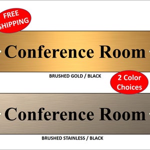 2&quot; x 8&quot; Heavyweight Laser Engraved &quot;Conference Room&quot; Plastic Door / Wall Sign