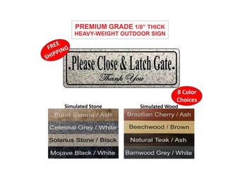 Letrero de 7,6 x 22,9 cm o de 5 x 15,2 cm: "Por favor, cierre y asegure la puerta", letrero para cerca, letrero para puerta, letrero de cierre de puerta - ENVÍO GRATIS