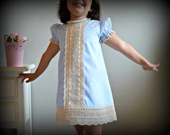 Different colours Naming day.Baptism. Imperial /& bobbin lace.Custom your OWN outfit Easter Girl Dress Mod- DOLORS Heirloom Christening