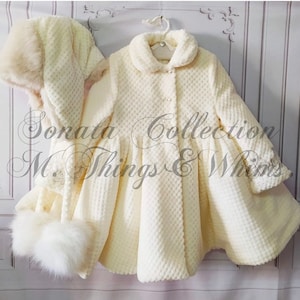 Winter COAT. Avalailable bonnet or beret. Baby toddler and Girls. Daily Used or Special celebrations.