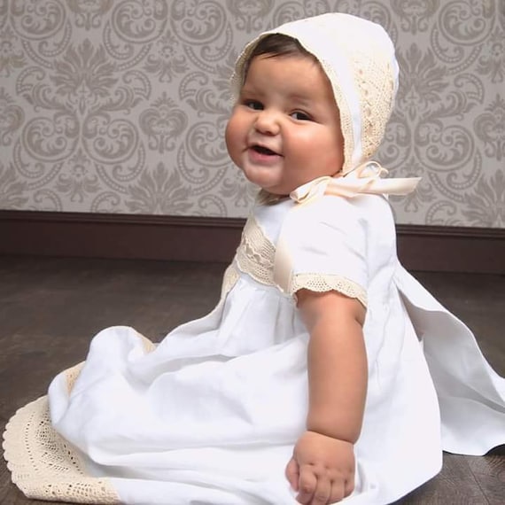 CARLOS Ropon bautizo espanol para bebes unisex ropon tela lino bautismo vestido bautismal conjunto de cristianar lujo ropa bautizo Etsy Mexico
