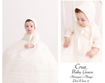 CRUZ Spanish Ceremony GOWN for Baby UNISEX  Custom your own outfit. Special celebration. Christening Baptism Naming Blessing Family Heirloom