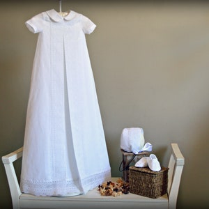 Unisex Christening Gown GAEL/ Baptism Gown/Boy Christening gown/boy Baptism outfit /Blessing gown/Christening gown/eco linen,organic linen