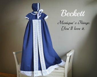 BECKETT /Unisex Christening Gown / Baptism Gown/Boys Christening gown/Baptism for boy/Blessing gown/naming day gown/baptism gown for girl