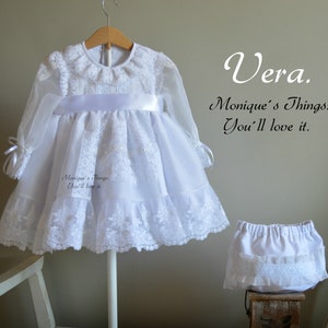 VERA Classic Spanish Luxury Girl Dress. Custom your own outfit REAL HANDMADE. Naming Ceremony Baptism Christening heirloom Blessing Easter image 1