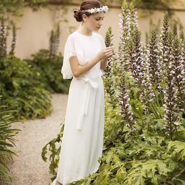 Fille de singe de communion. Concevez votre PROPRE tenue. mousseline douce, mousseline plissée. Filles de +6 à 18 ans. Conception et finition spéciales