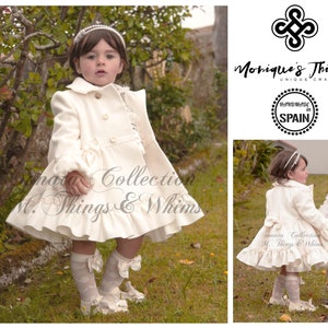 Winter - autumn long WARN COAT. Baby toddler Girl Teen (NB to 14 years). Daily Used. Special celebrations Christmas thanksgiving photoshoot