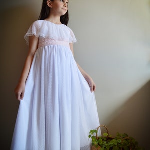 Girl COMMUNION Dress.Tulle,batiste & venice.Create your OWN communion outfit.+ 6 years old girl. Special finished and design.