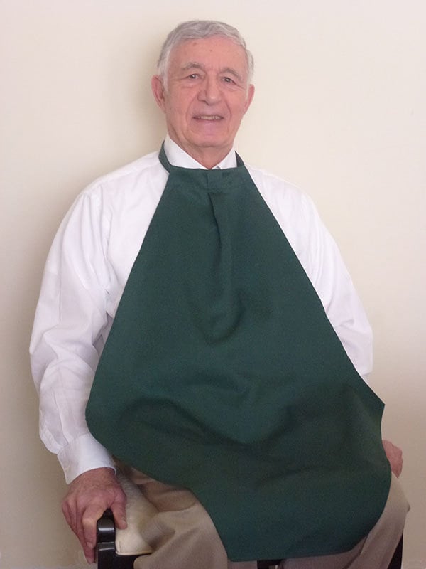 Dignified Adult Bib, Napkin at Your Neck, Stain Resistant, Machine Washable, Full Coverage