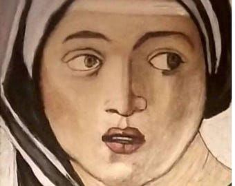 Delphic Sibyl Painting – Michelangelo Sistine Chapel Art Replica on Canvas - Hand-painted artwork -