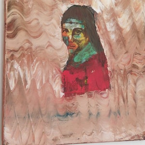 Hand painted Leonardo da Vinci style - Custom abstract Renaissance Portrait Replica - Wall Art Gift - Unique Artwork