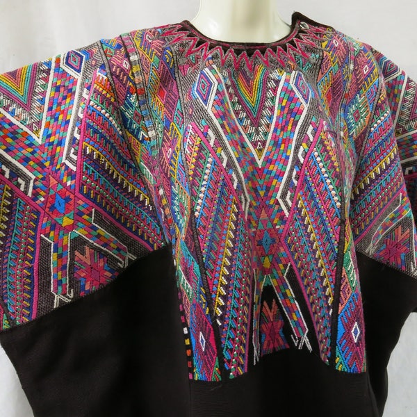 Mayan Guatemalan Embroidered Huipil from Chichicastenango Guatemala Vintage Blouse