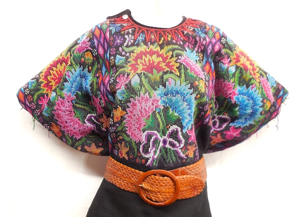 Mayan Guatemalan Embroidered Huipil from Chichica… - image 2