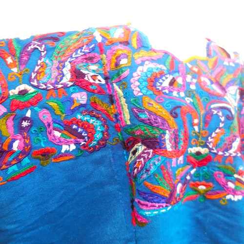 Authentic Handmade Mayan shops Guatemalan Embroidered Huipil from Chichicastenango Guatemala