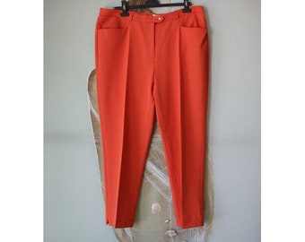 Women's Orange Pants Weekend Trousers XL Size