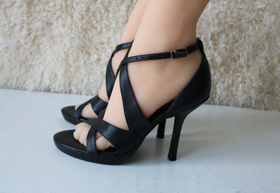 Vintage Buffalo London Leather Summer Shoes Black