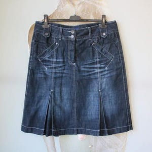 CECIL Blue Denim Skirt Cotton Jeans Skirt Size 32