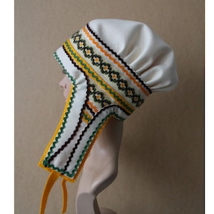 Women's Sami Style Handmade Hat Lapland Scandinavian Folk Art image 1