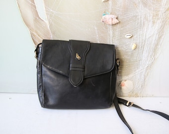 BETTINA Black Shoulder Bag lederen tas gemaakt in Italië