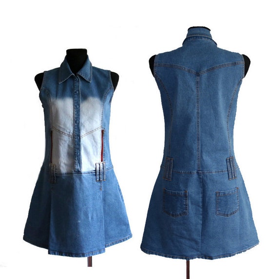 sleeveless jean dress