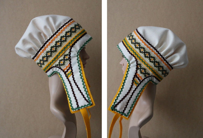 Women's Sami Style Handmade Hat Lapland Scandinavian Folk Art image 2