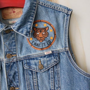 EMMETT Men&#39;s Denim Vest Cotton Vest Large Size