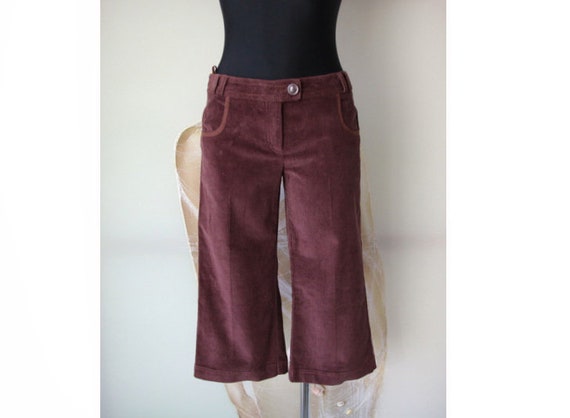 Max&Co Corduroy Capri Pants Vintage Women's Brown