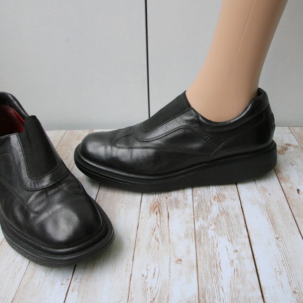 Salvatore Ferragamo Black Shoes Leather Chunky Platform Women's Slip On Shoes  EUR 39,5 / UK 6,5 / US 9,5