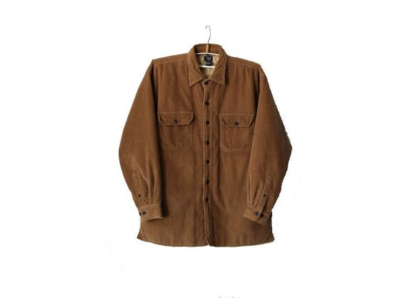 Vintage Camel Corduroy Outerwear Men's Jacket with
