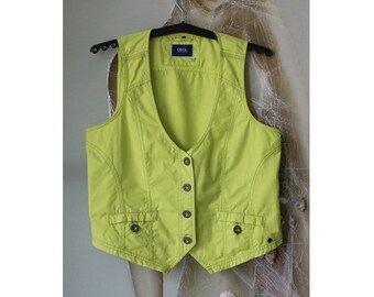 womens yellow waistcoat
